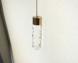 Copper Cord Pull with Cord Trim Glass Acrylc light Blind acorn cord drop weight